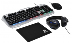 Наушники с микрофоном Oklick HS-HKM300G PIRATE черный 1.5м мониторные оголовье (HS-HKM300G)