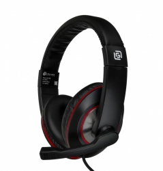 Наушники с микрофоном Oklick HS-L390G Drakon черный/красный