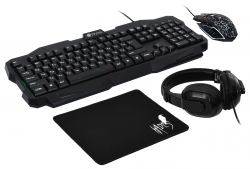 Наушники с микрофоном Oklick HS-HKM200G HADES черный 1.5м мониторные оголовье (HS-HKM200G)
