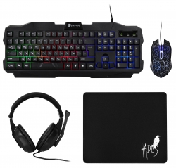 Наушники с микрофоном Oklick HS-HKM200G HADES черный 1.5м мониторные оголовье (HS-HKM200G)