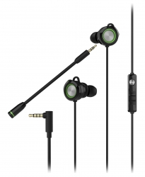 Наушники с микрофоном Edifier GM3 SE черный/зеленый 1.3м вкладыши в ушной раковине