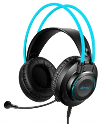 Наушники с микрофоном A4Tech Fstyler FH200U серый/синий мониторные