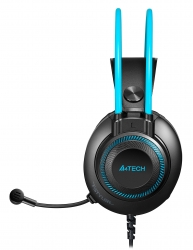 Наушники с микрофоном A4Tech Fstyler FH200U серый/синий мониторные