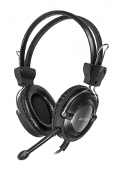 Наушники с микрофоном A4Tech HS-19 серебристый/черный (HS-19-1)