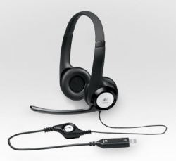 Наушники с микрофоном Logitech H390 черный 2.4м накладные USB оголовье (981-000406)