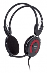 Наушники с микрофоном Sven AP-540 черный/красный 2.2м накладные оголовье