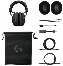 Наушники с микрофоном Logitech G Pro X черный 2м накладные оголовье (981-000818)