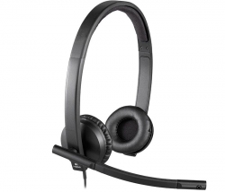 Наушники с микрофоном Logitech H570e черный (981-000575)