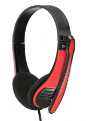 Наушники с микрофоном Oklick HS-M150 черный/красный (NO-003N)