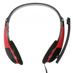 Наушники с микрофоном Oklick HS-M150 черный/красный (NO-003N)