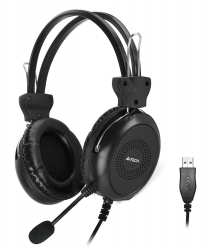 Наушники с микрофоном A4Tech HU-30 черный
