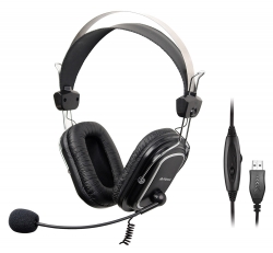 Наушники с микрофоном A4Tech HU-50 черный