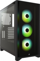 Корпус Corsair iCUE 4000X RGB черный без БП ATX 3x120mm 4x140mm 1xUSB3.0 audio bott PSU