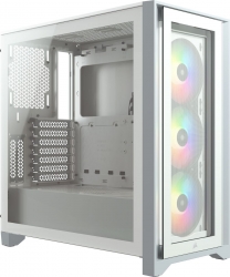 Корпус Corsair iCUE 4000X RGB белый/серый без БП ATX 3x120mm 4x140mm 1xUSB3.0 audio bott PSU