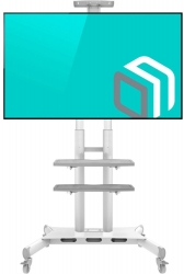 Подставка для телевизора Onkron TS1881 белый 50-86 макс.105.9кг напольный мобильный