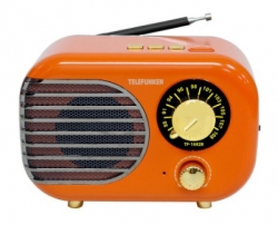 Радиоприемник настольный Telefunken TF-1682B оранжевый/золотистый