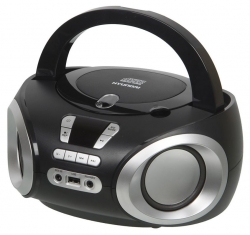 Аудиомагнитола Hyundai H-PCD100 черный/серебристый 4Вт/CD/CDRW/MP3/FM(dig)/USB