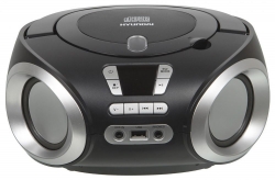 Аудиомагнитола Hyundai H-PCD100 черный/серебристый 4Вт/CD/CDRW/MP3/FM(dig)/USB