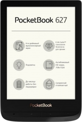 Электронная книга PocketBook 627 6 E-Ink Carta 1024x758 Touch Screen 1Ghz 512Mb/8Gb/microSDHC/подсветка дисплея черный