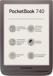Электронная книга PocketBook 740 7.8 E-Ink Carta 1872x1404 Touch Screen 1Ghz 1Gb/8Gb/microSDHC/подсветка дисплея коричневый
