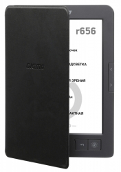 Электронная книга Digma R656 Cover 6 E-Ink Carta 800x600 600MHz/4Gb/microSDHC/подсветка дисплея темно-серый (в компл.:обложка)