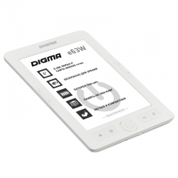 Электронная книга Digma E63W 6 E-Ink Carta 800x600 600MHz/4Gb/microSDHC белый