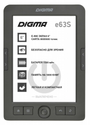 Электронная книга Digma E63S 6 E-Ink Carta 800x600 600MHz/4Gb/microSDHC темно-серый