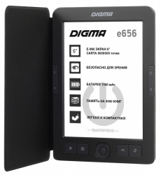 Электронная книга Digma E656 Cover 6 E-Ink Carta 800x600 600MHz/4Gb/microSDHC темно-серый (в компл.:обложка)