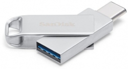 Флеш Диск Sandisk 128Gb Ultra Dual SDDDMC2-128G-GA46 USB3.1 серебристый