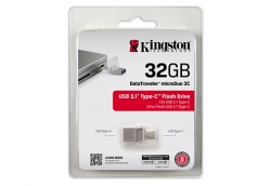 Флеш Диск Kingston 32Gb DataTraveler microDuo DTDUO3C/32GB USB3.0 серебристый