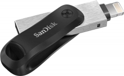 Флеш Диск Sandisk 128Gb iXpand Go SDIX60N-128G-GN6NE USB3.0 черный/серебристый