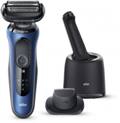 Бритва сетчатая Braun 60-B7200cc черный/голубой