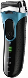 Бритва сетчатая Braun Series 3 3040s черный/синий