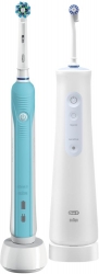 Набор электрических зубных щеток Oral-B SmartSmile 510 (Pro500+ Aquacare 4) белый/голубой
