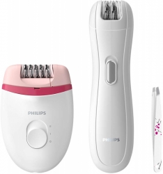 Эпилятор Philips BRP506/00 скор.:2 насад.:1 от электр.сети белый/красный