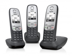 Р/Телефон Dect Gigaset A415 TRIO RUS черный (труб. в компл.:3шт) АОН