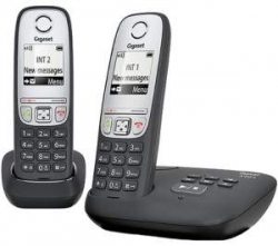 Р/Телефон Dect Gigaset A415A DUO RUS черный (труб. в компл.:2шт) автооветчик АОН