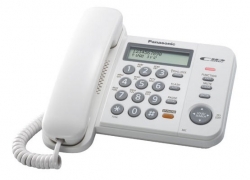 Телефон проводной Panasonic KX-TS2358RUW белый