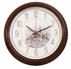 Часы настенные аналоговые Бюрократ WallC-R63P D29см коричневый