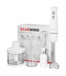 Блендер погружной Starwind SBP2232 белый/серый
