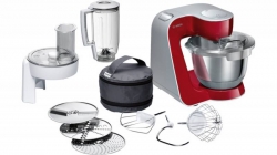 Кухонный комбайн Bosch MUM58720 красный/серебристый