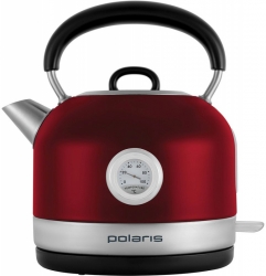 Чайник электрический Polaris PWK 1769CA Retro 1.7л. 2200Вт красный/серебристый (корпус: нержавеющая сталь)