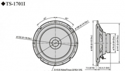 Колонки автомобильные Pioneer TS-1701I