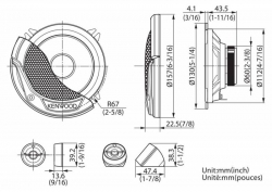 Колонки автомобильные Kenwood KFC-E130P