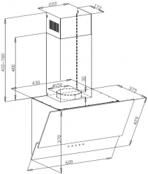 Вытяжка каминная Maunfeld Plym Touch 60 черный