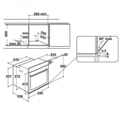 Духовой шкаф Электрический Whirlpool AKZ9 6220 IX нержавеющая сталь