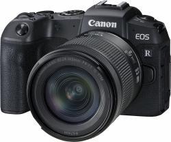 Зеркальный Фотоаппарат Canon EOS RP RF черный 24.1Mpix 24-105 mm F4-7.1 IS STM 3 1080p Full HD SDXC Li-ion (с объективом)