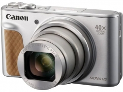 Фотоаппарат Canon PowerShot SX740HS SL серебристый/коричневый 21.1Mpix Zoom40x 3 4K SDXC/SD/SDHC CMOS 1x2.3 IS opt 1minF turLCD 10fr/s 30fr/s HDMI/