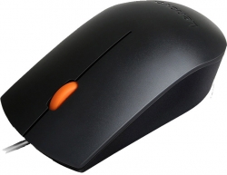 Мышь Lenovo 300 черный/оранжевый