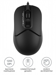 Мышь A4Tech Fstyler FM12 черный проводная
